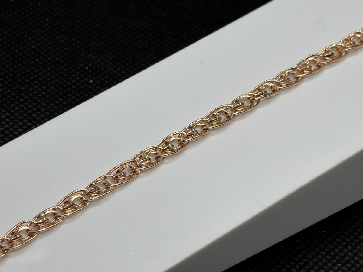 БРАСЛЕТ ПУСТОТЕЛЫЙ Нона-бисмарк (Au 585)