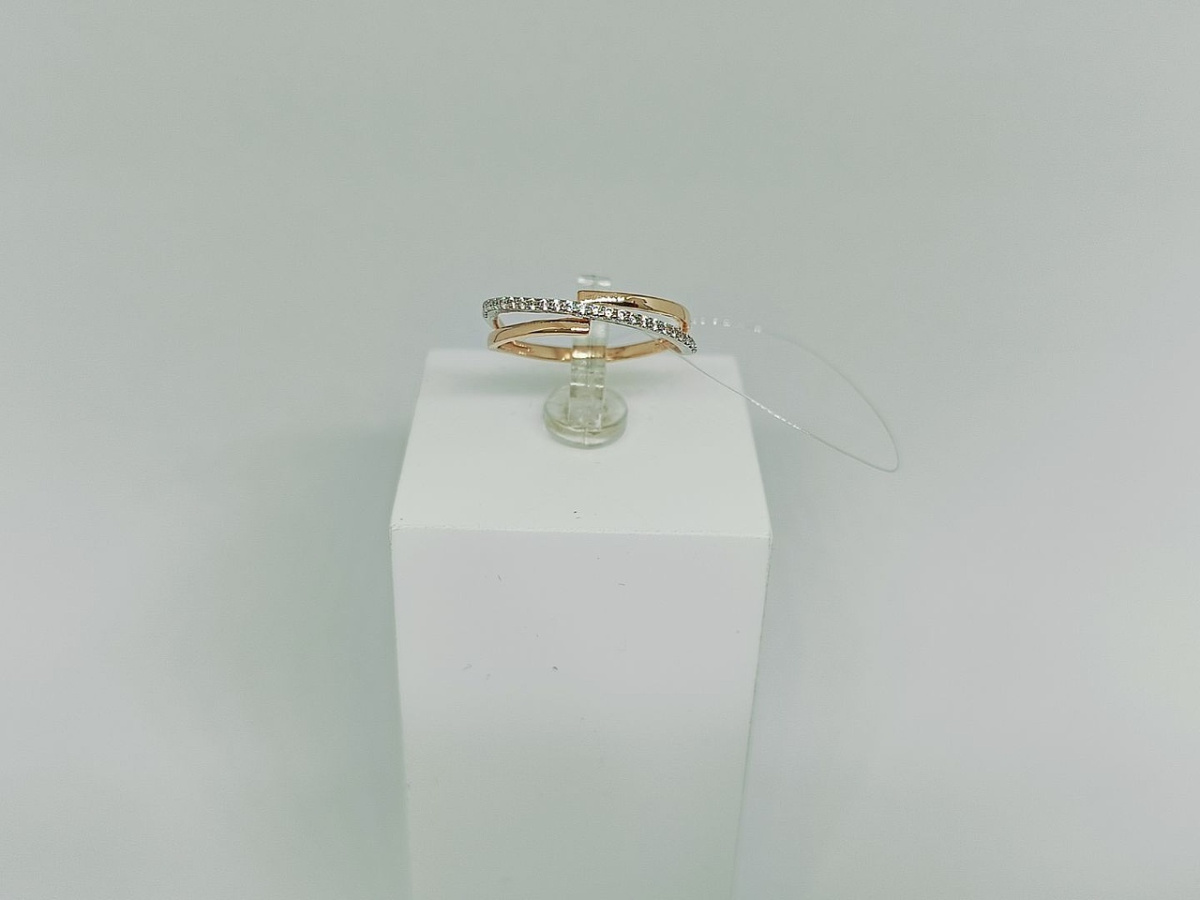 КОЛЬЦО С КАМНЯМИ (Au 585)