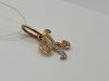 ПОДВЕСКА БУКВА К с камнями (Au 585)
