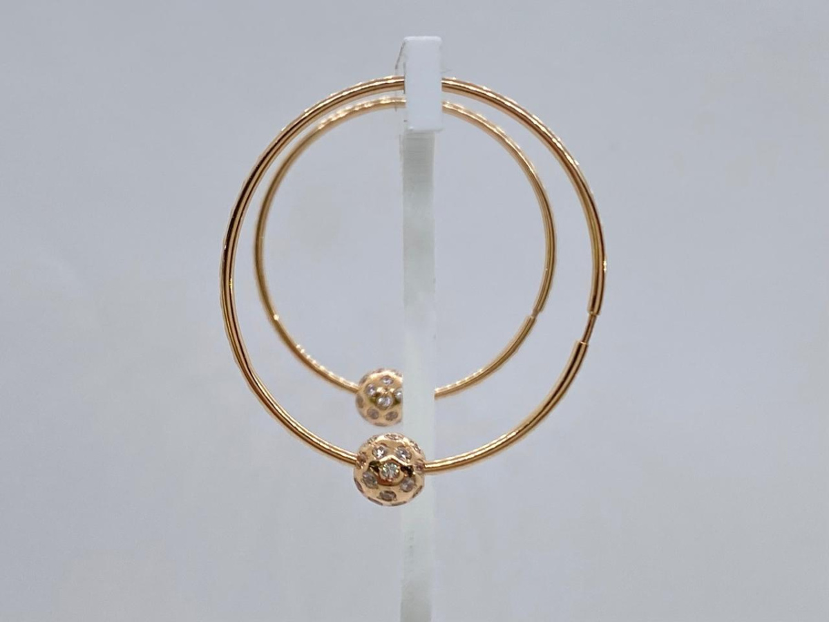 СЕРЬГИ КОНГО с камнями (Au 585)