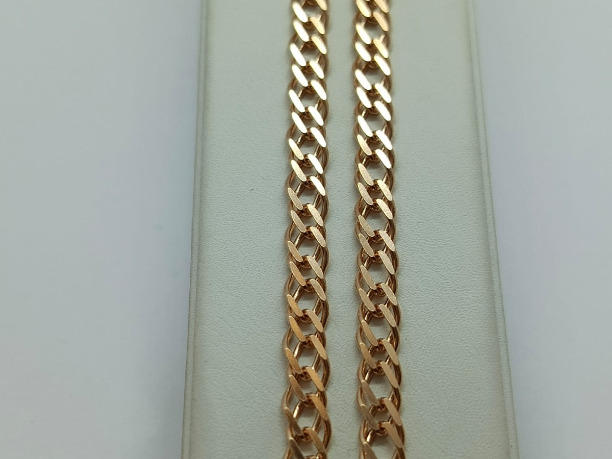 ЦЕПЬ ПОЛНОВЕСНАЯ Ромб двойной (Au 585)