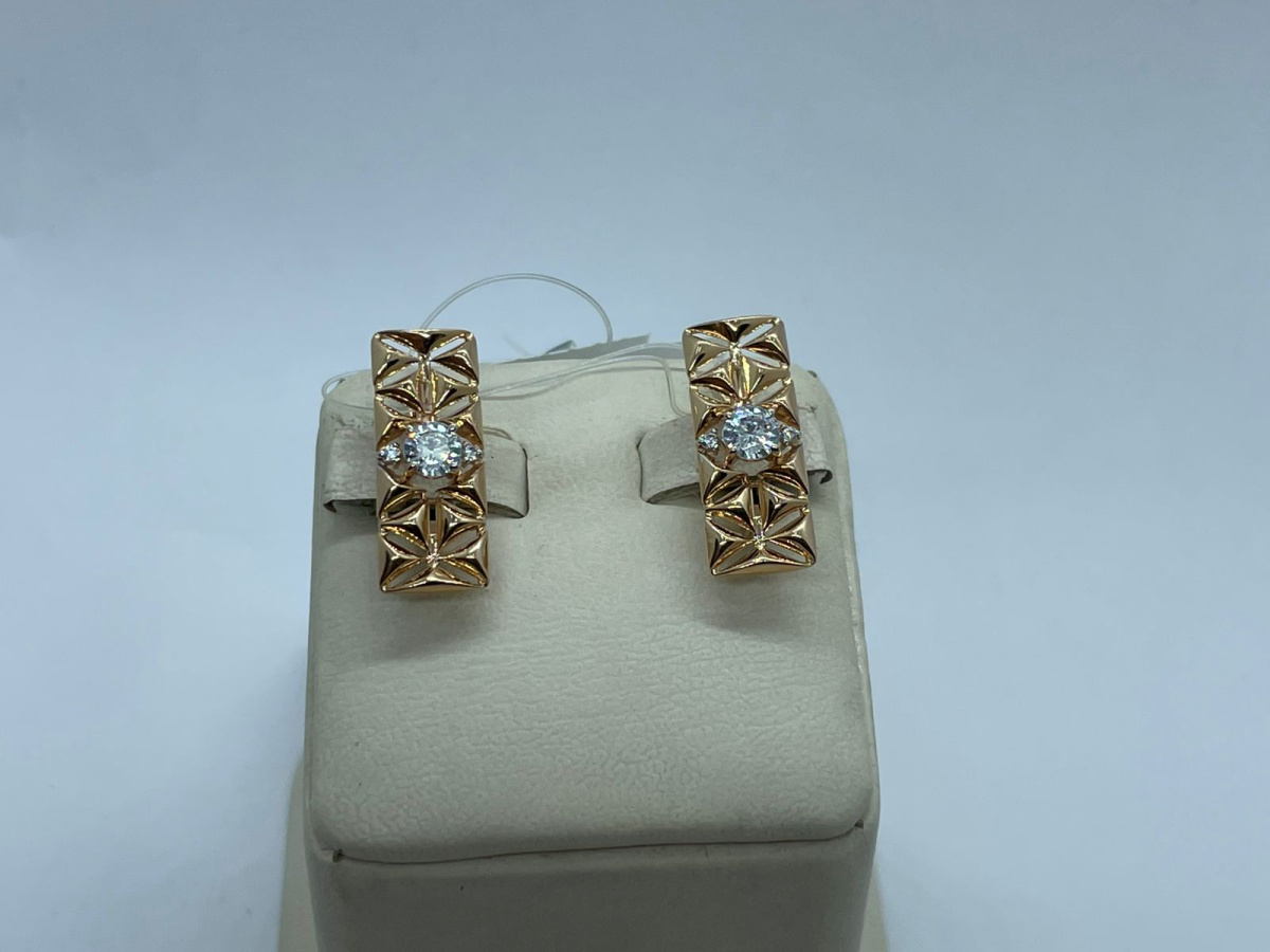 СЕРЬГИ С КАМНЯМИ (Au 585)