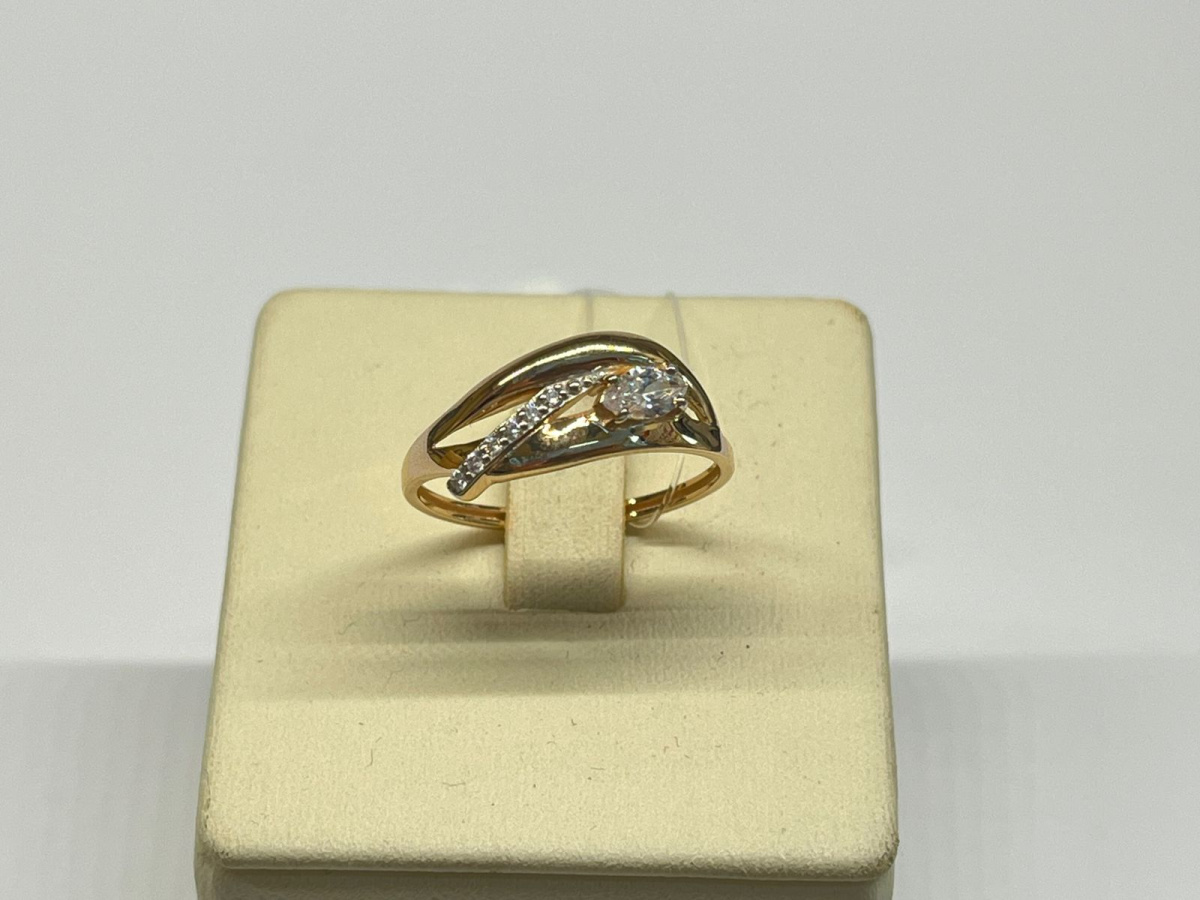 КОЛЬЦО С КАМНЯМИ (Au 585)