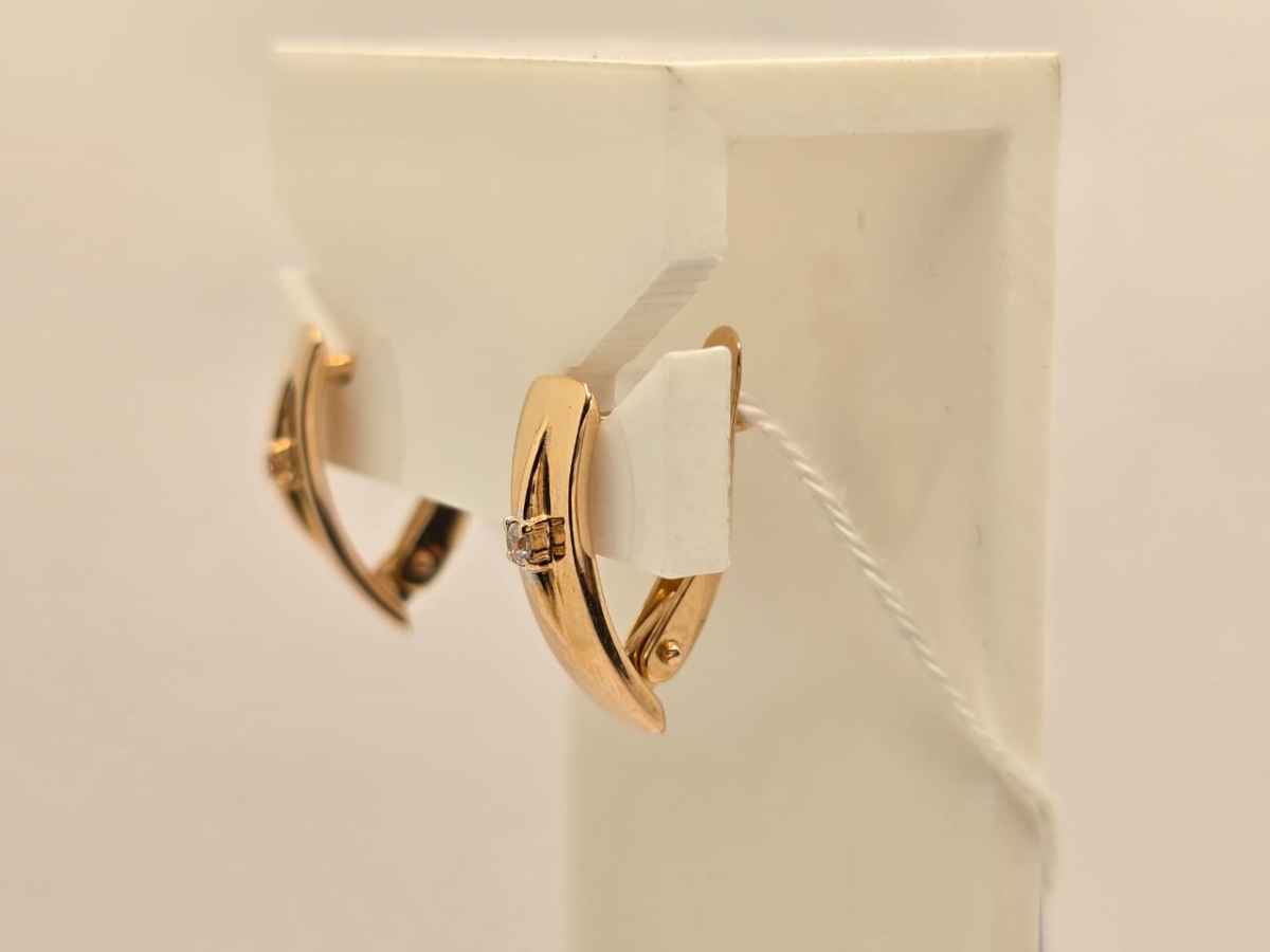 СЕРЬГИ С КАМНЕМ (Au 585)