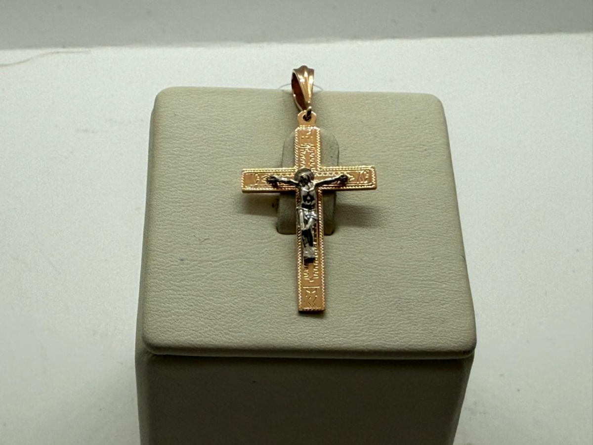 ПОДВЕСКА КРЕСТ без камня (Au 585)