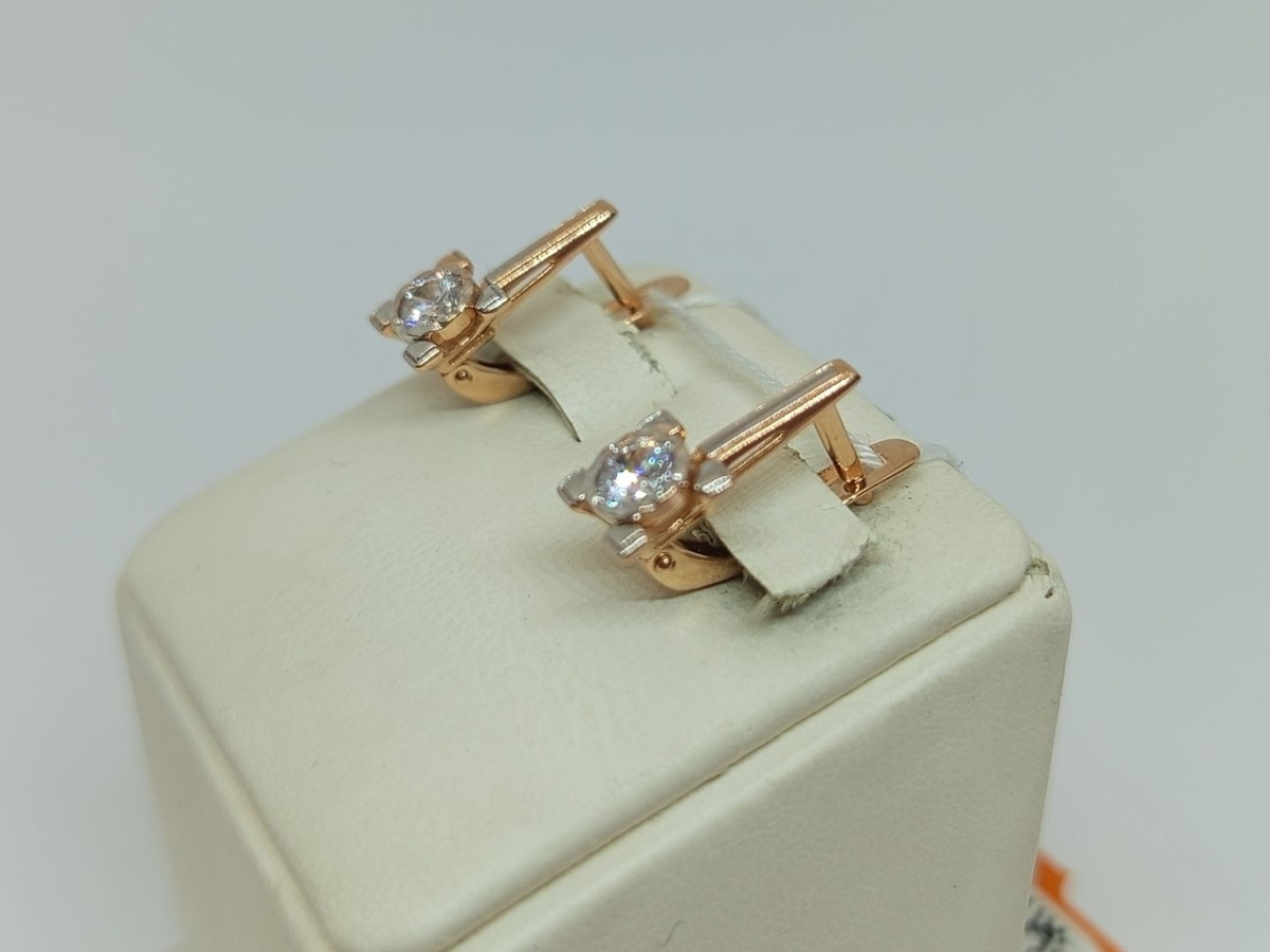 СЕРЬГИ С КАМНЕМ (Au 585)