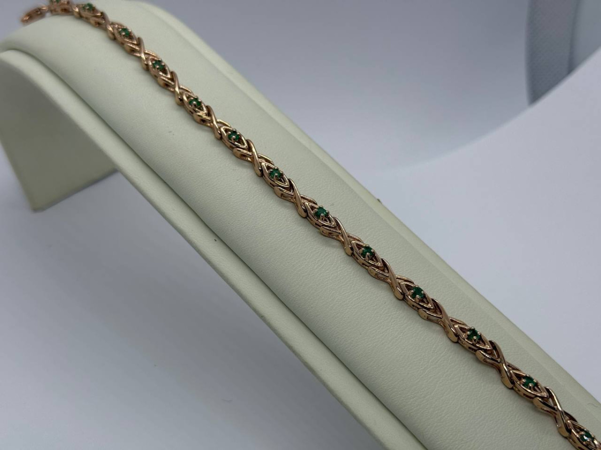 Б585 БРАСЛЕТ С КАМНЯМИ (Au 585)