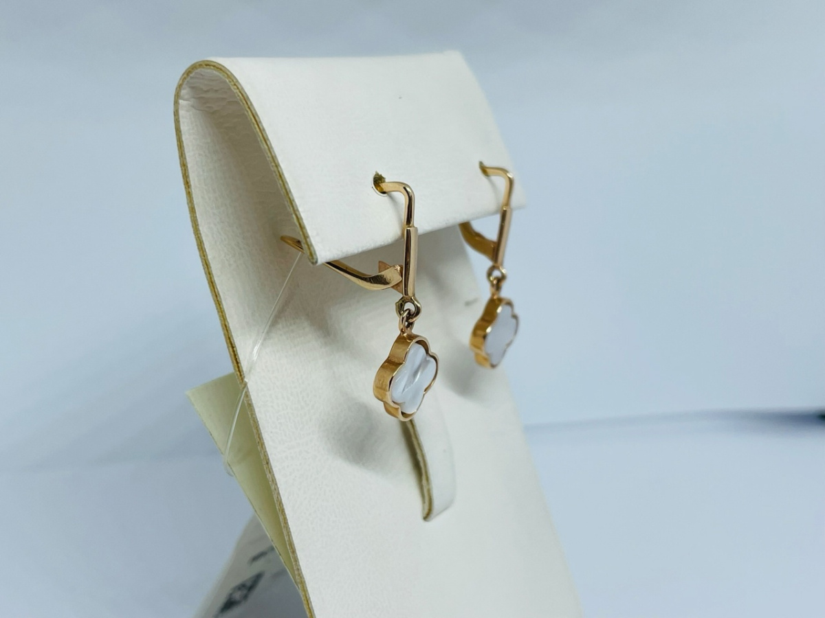 12226 СЕРЬГИ С КАМНЕМ (Au 585)