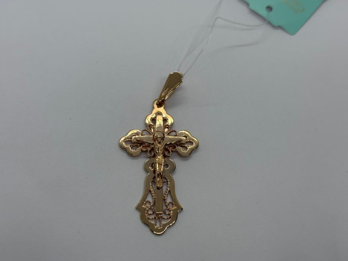 ПОДВЕСКА КРЕСТ без камня (Au 585)