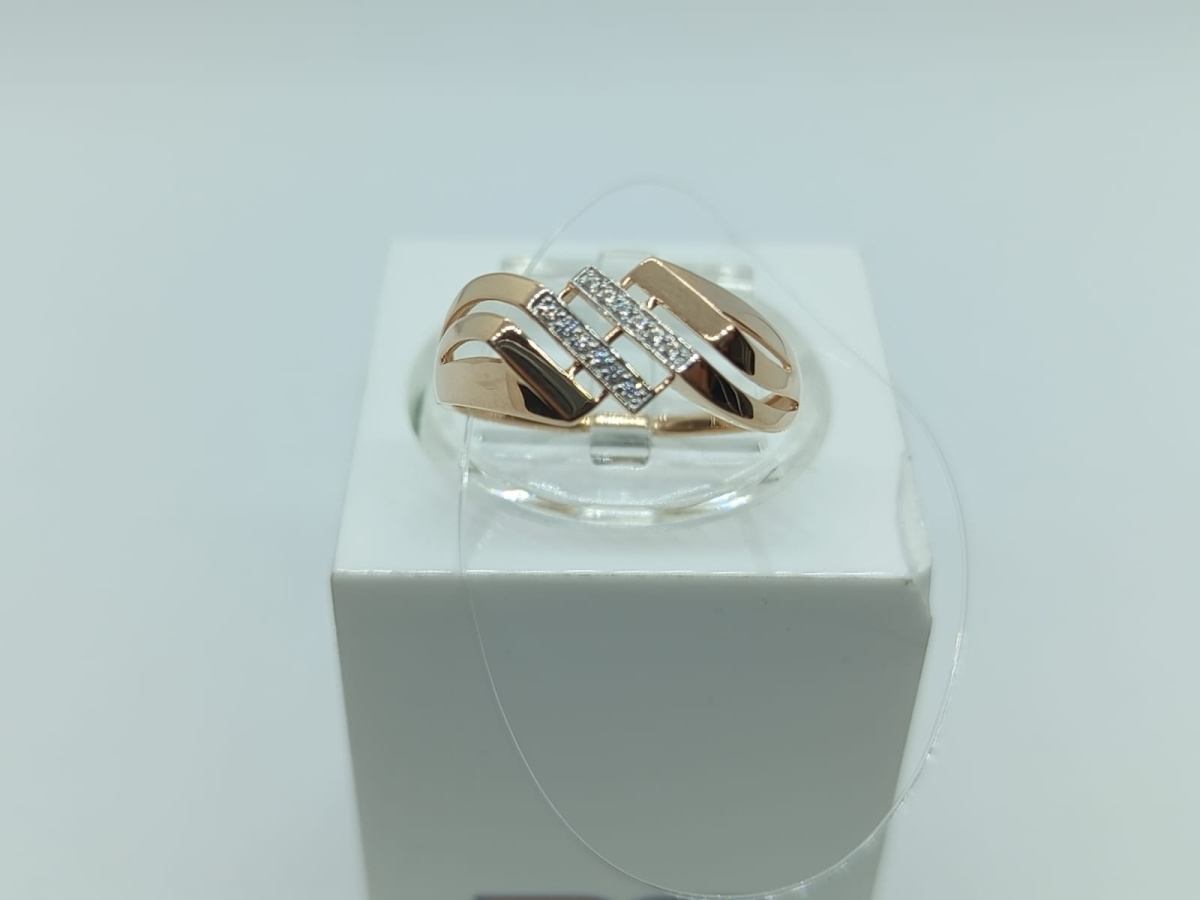 КОЛЬЦО С КАМНЯМИ (Au 585)