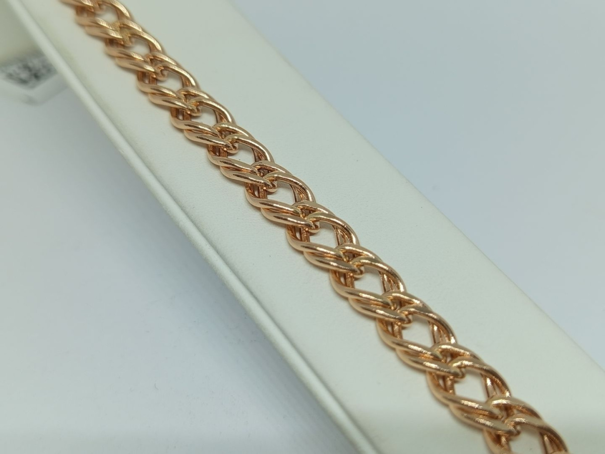 БРАСЛЕТ ПУСТОТЕЛЫЙ Ромб двойной (Au 585)