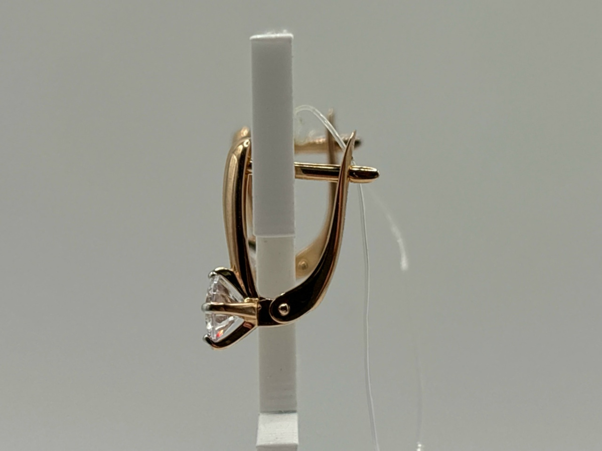 009822-1102 СЕРЬГИ С КАМНЕМ (Au 585)