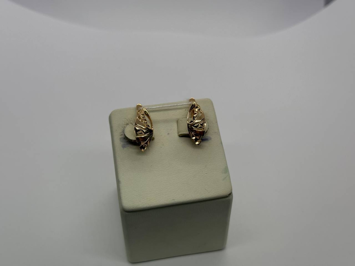 СБКМ585 СЕРЬГИ БЕЗ КАМНЯ (Au 585)