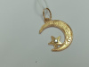ПОДПКМ585 ПОДВЕСКА ПОЛУМЕСЯЦ С КАМНЕМ (Au 585)