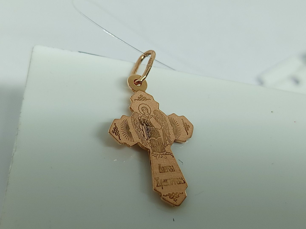 ПОДВЕСКА КРЕСТ без камня (Au 585)