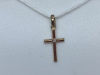 ПОДККИ585 ПОДВЕСКА КРЕСТ С КАМНЕМ (Au 585)