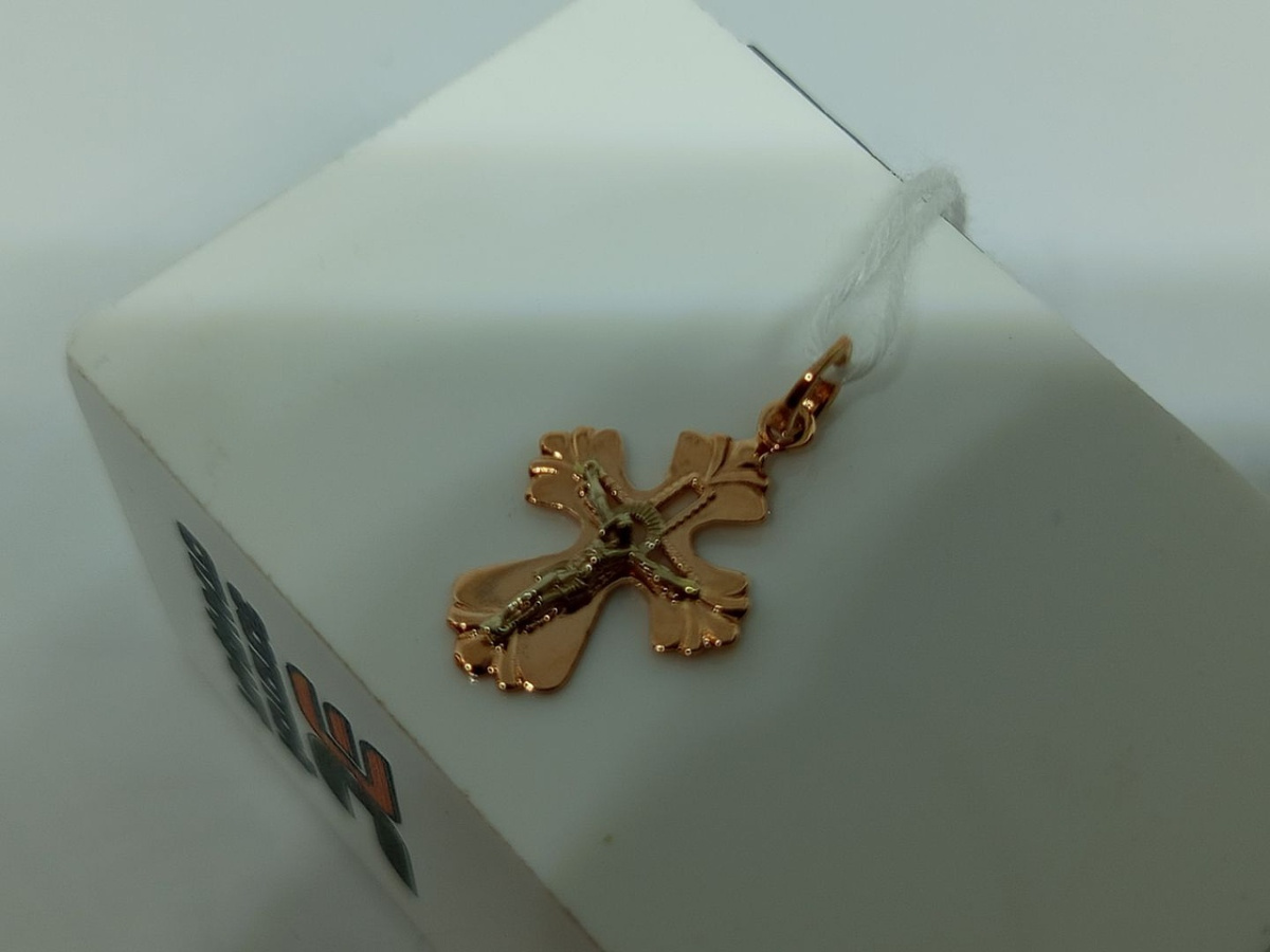 ПОДКБК585 ПОДВЕСКА КРЕСТ БЕЗ КАМНЯ (Au 585)