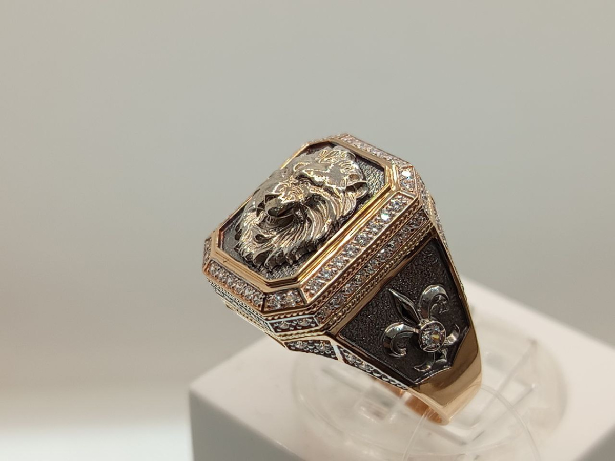 ПЕЧАТКА С КАМНЯМИ (Au 585)