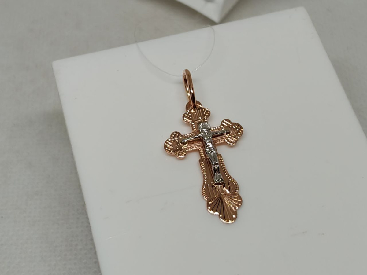 ПОДВЕСКА КРЕСТ без камня (Au 585)