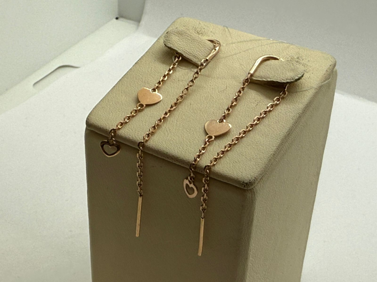 СЕРЬГИ ПРОДЕВКИ без камня (Au 585)