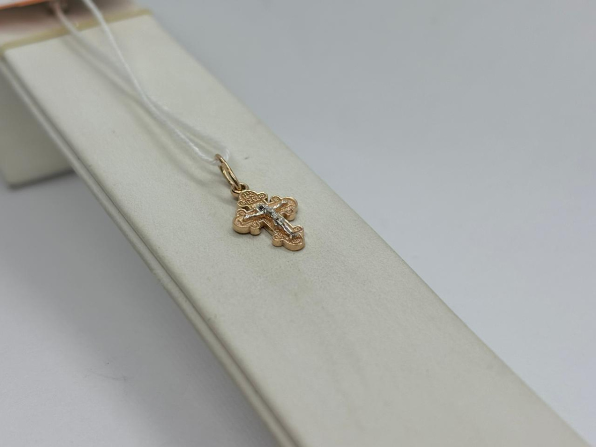 ПОДВЕСКА КРЕСТ БЕЗ КАМНЯ (Au 585)