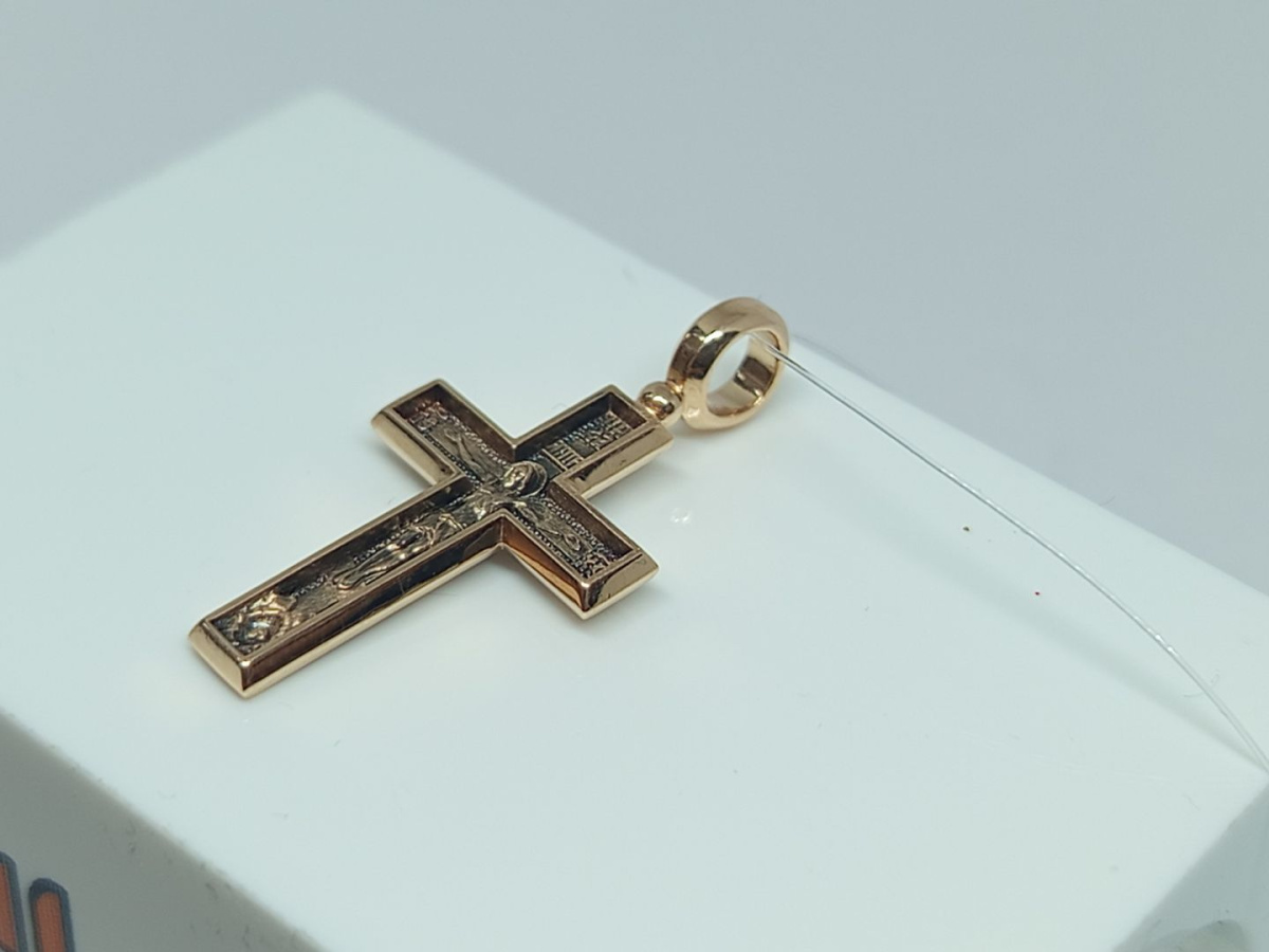 ПОДВЕСКА КРЕСТ без камня (Au 585)