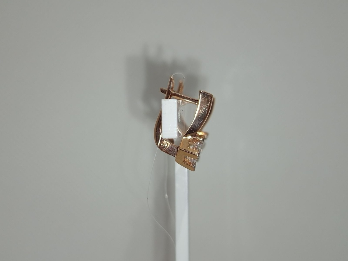 СЕРЬГИ С КАМНЕМ (Au 585)