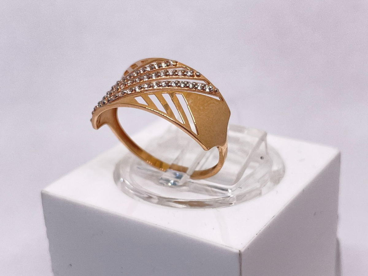 КОЛЬЦО С КАМНЯМИ (Au 585)