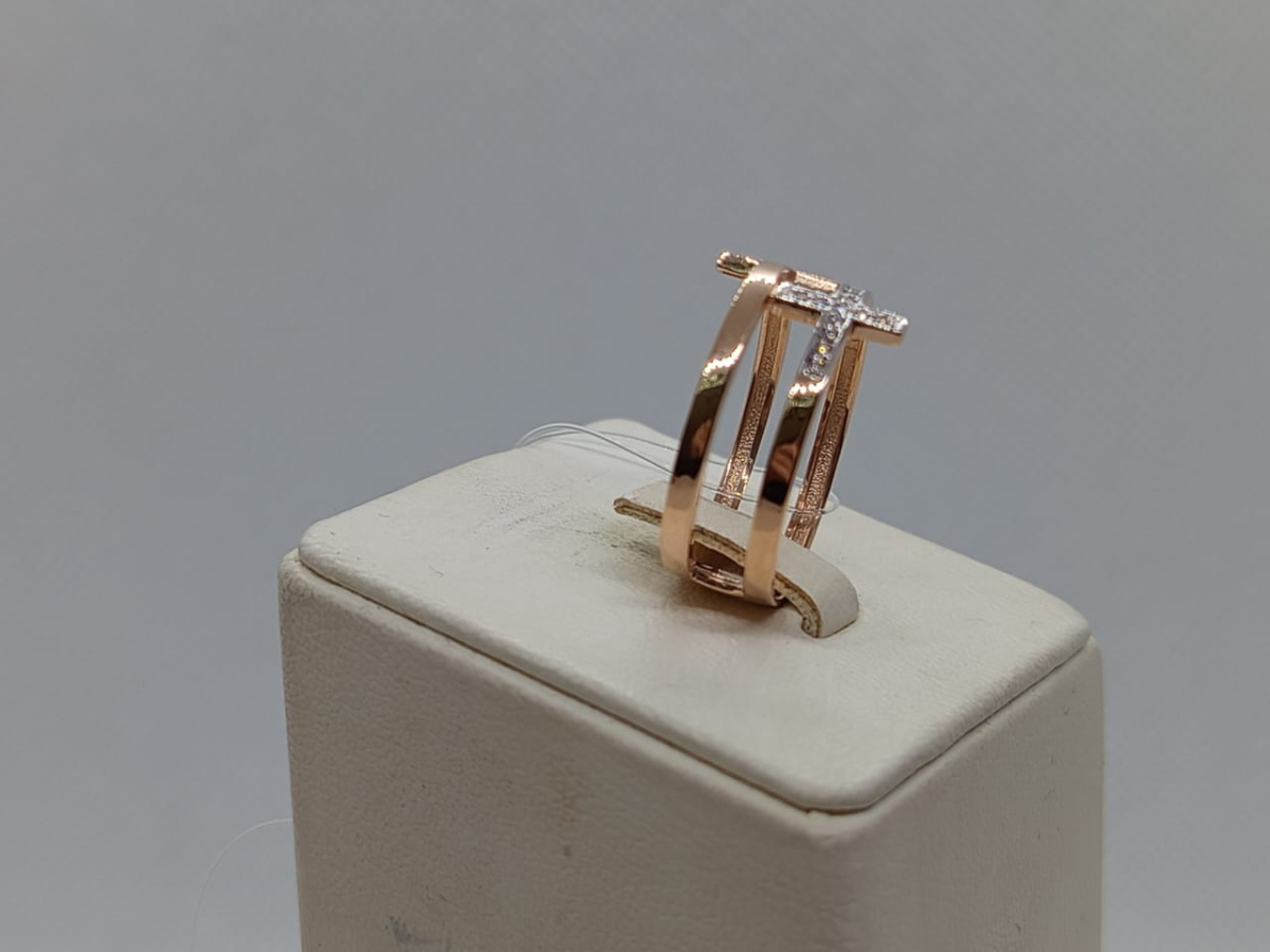 КОЛЬЦО С КАМНЯМИ (Au 585)