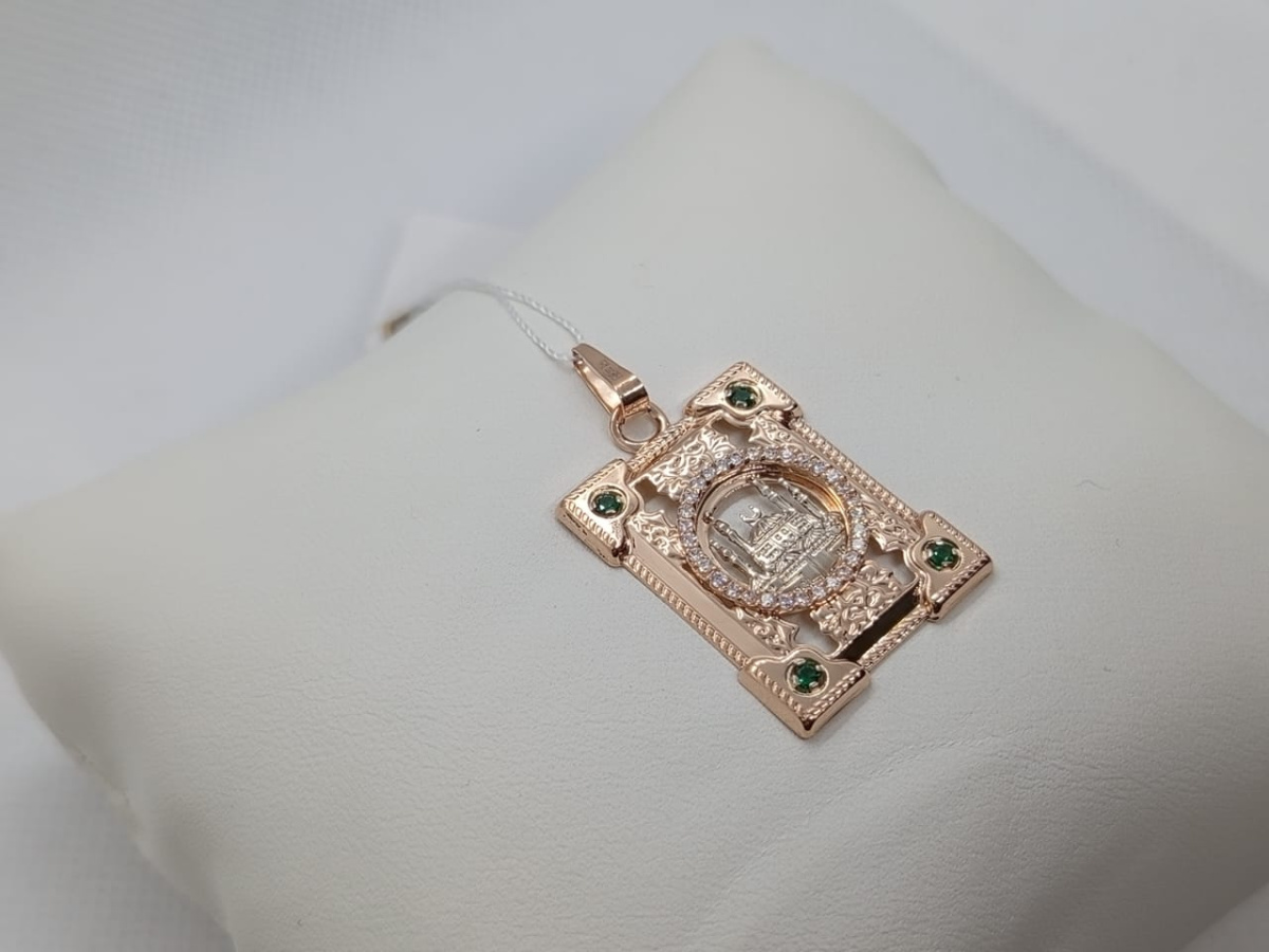 ПОДВЕСКА МЕЧЕТЬ с камнями (Au 585)