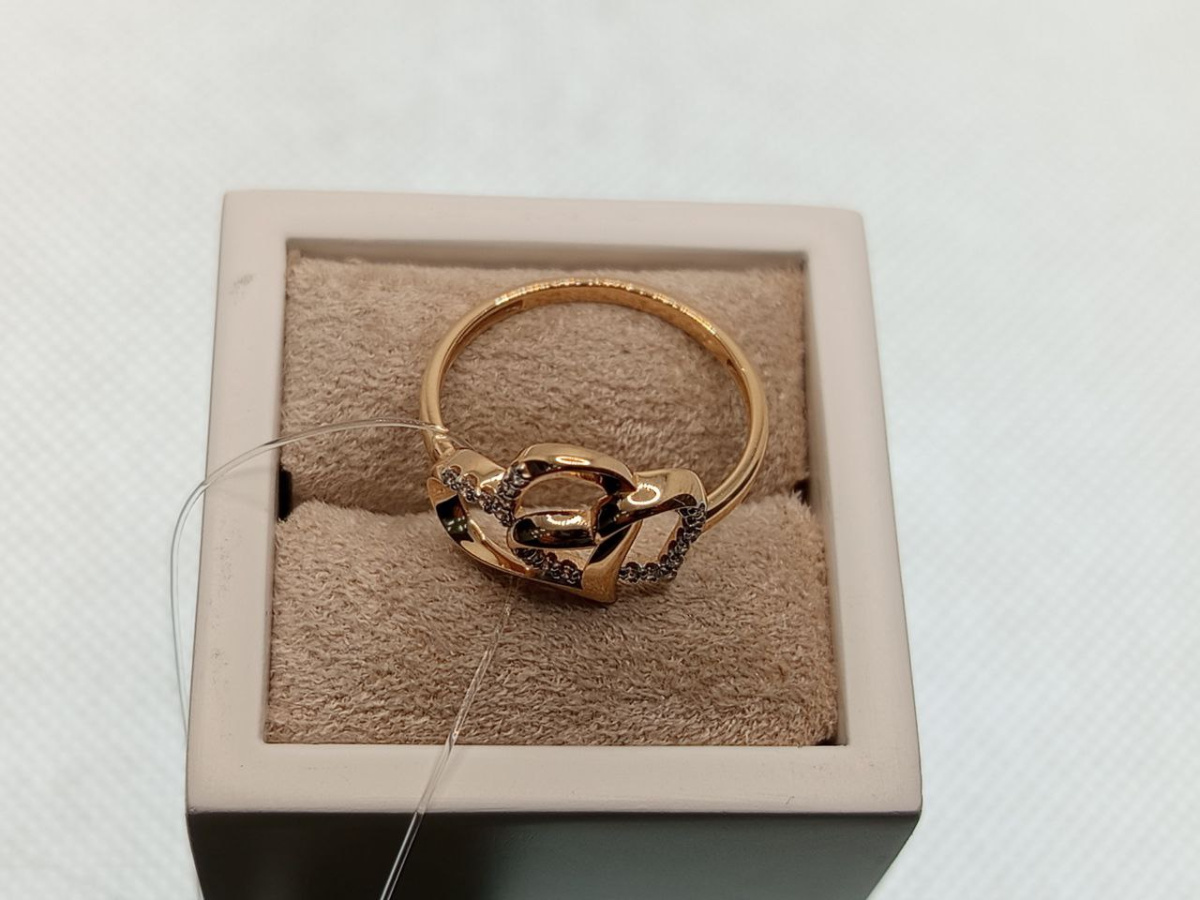 КОЛЬЦО С КАМНЯМИ (Au 585)