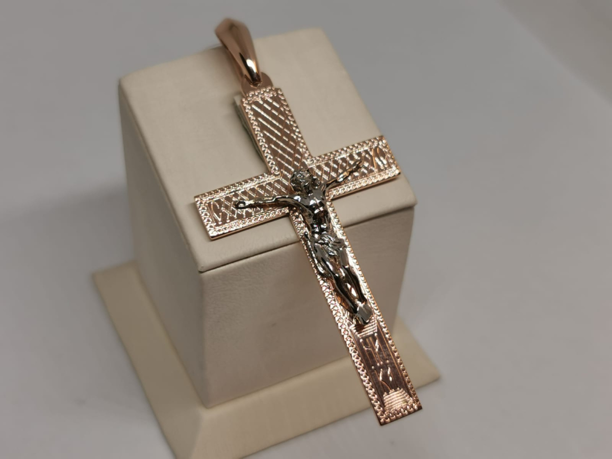 810-00084-10-00-00-02 ПОДВЕСКА КРЕСТ без камня (Au 585)