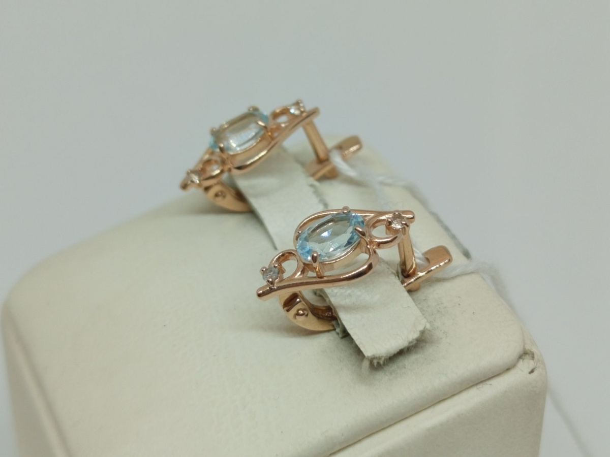 СЕРЬГИ С КАМНЯМИ (Au 585)