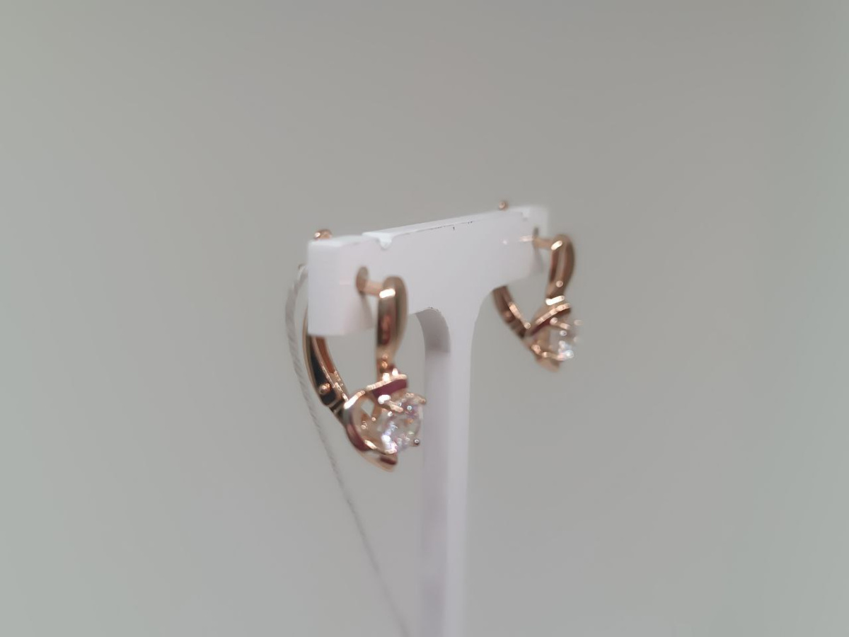 СЕРЬГИ С КАМНЕМ (Au 585)