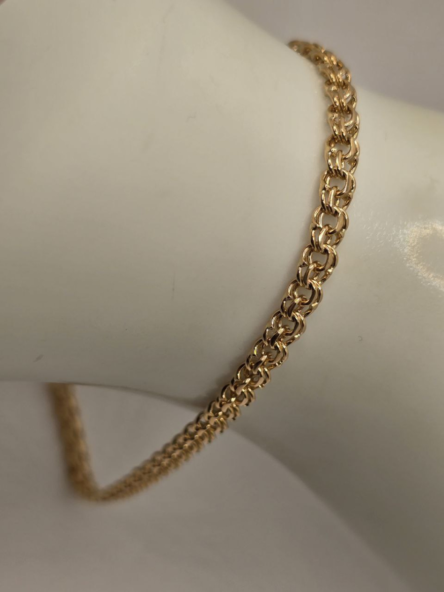 БЛБ585 БРАСЛЕТ ПОЛНОВЕСНЫЙ Бисмарк (Au 585)