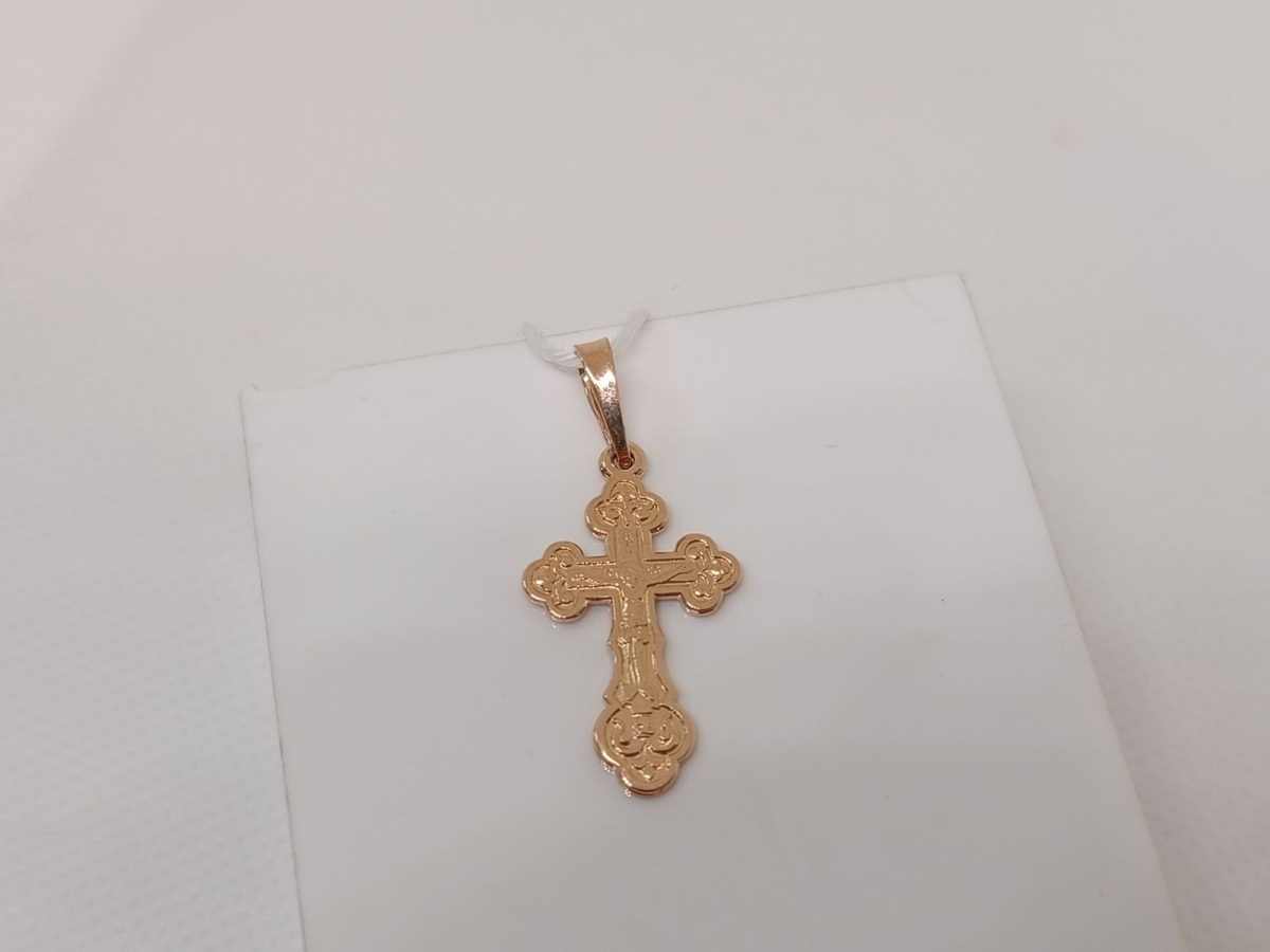 ПОДВЕСКА КРЕСТ БЕЗ КАМНЯ (Au 585)