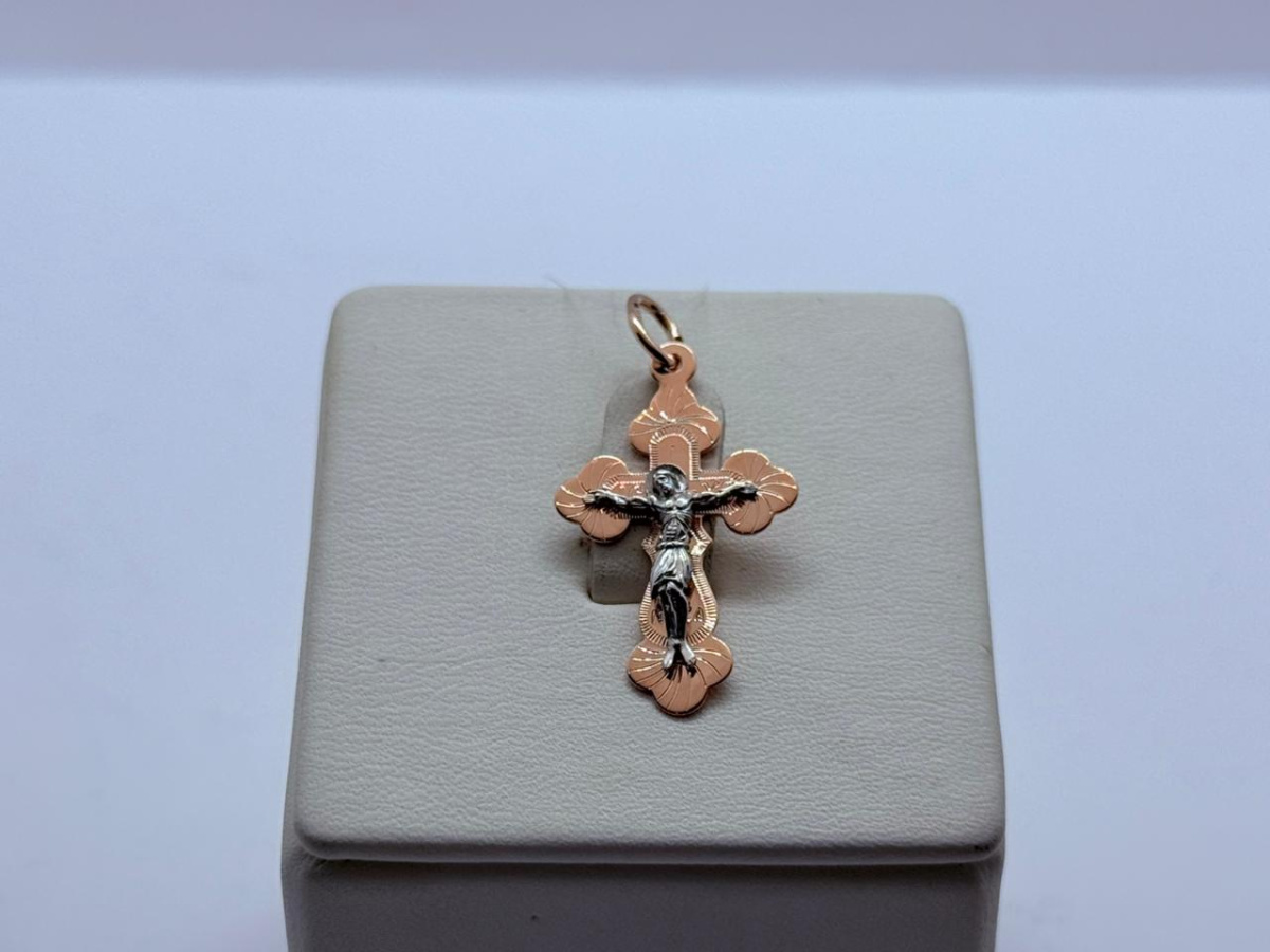 ПОДВЕСКА КРЕСТ без камня (Au 585)