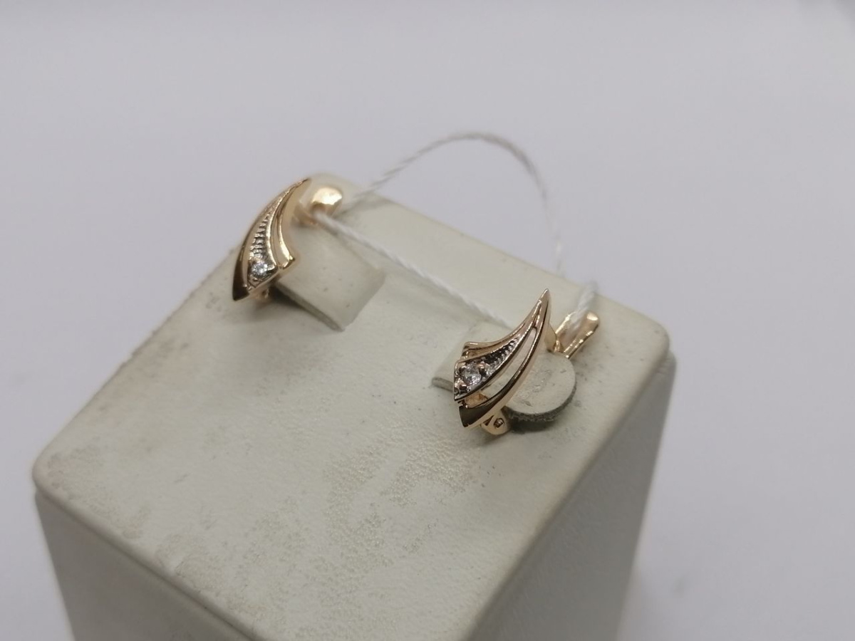 СЕРЬГИ С КАМНЕМ (Au 585)