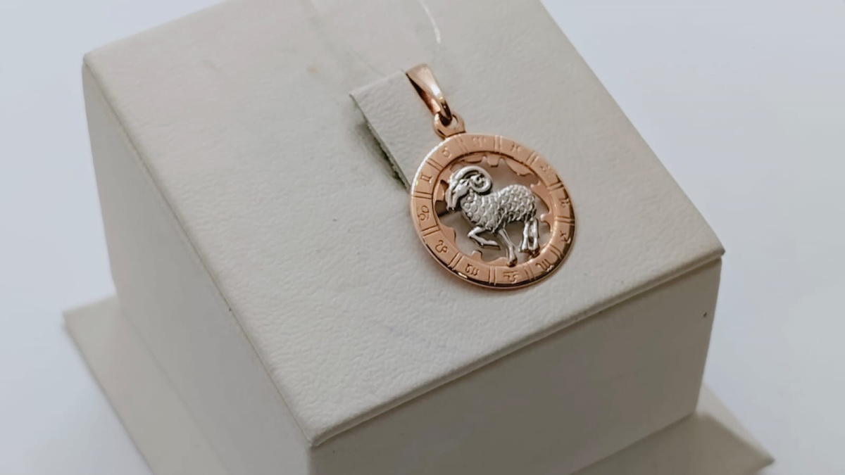 5225/овен ПОДВЕСКА ЗНАК ЗОДИАКА ОВЕН (Au 585)