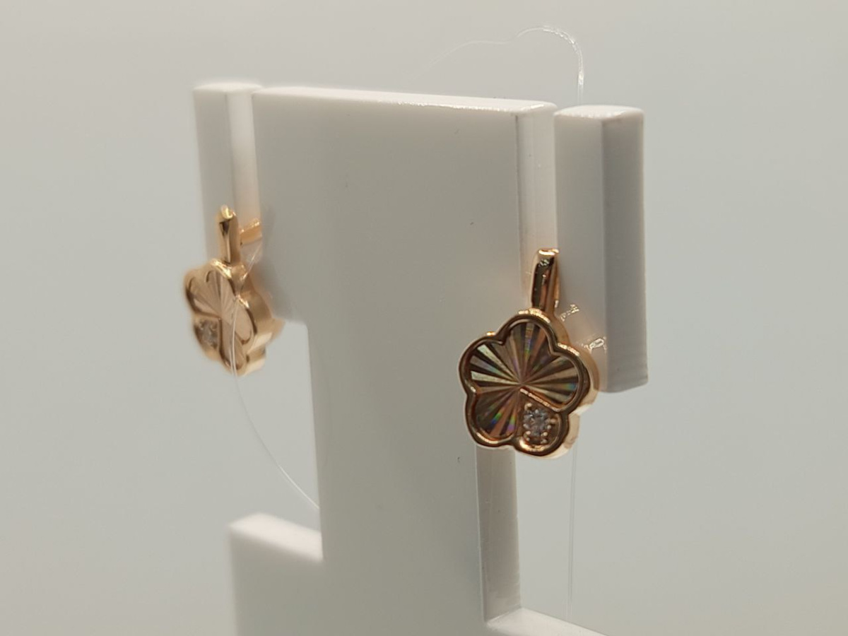 СЕРЬГИ С КАМНЕМ (Au 585)