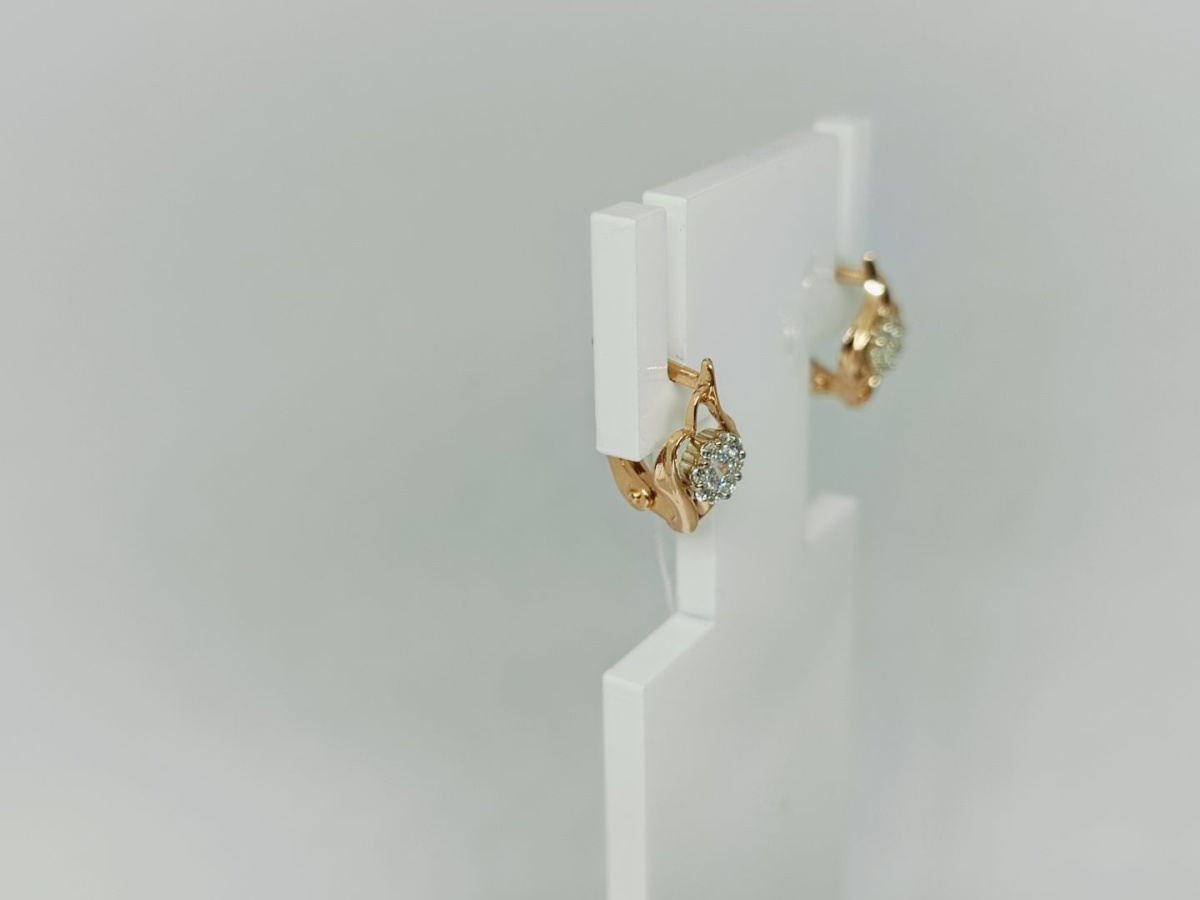 СКМИ585 СЕРЬГИ С КАМНЯМИ (Au 585)