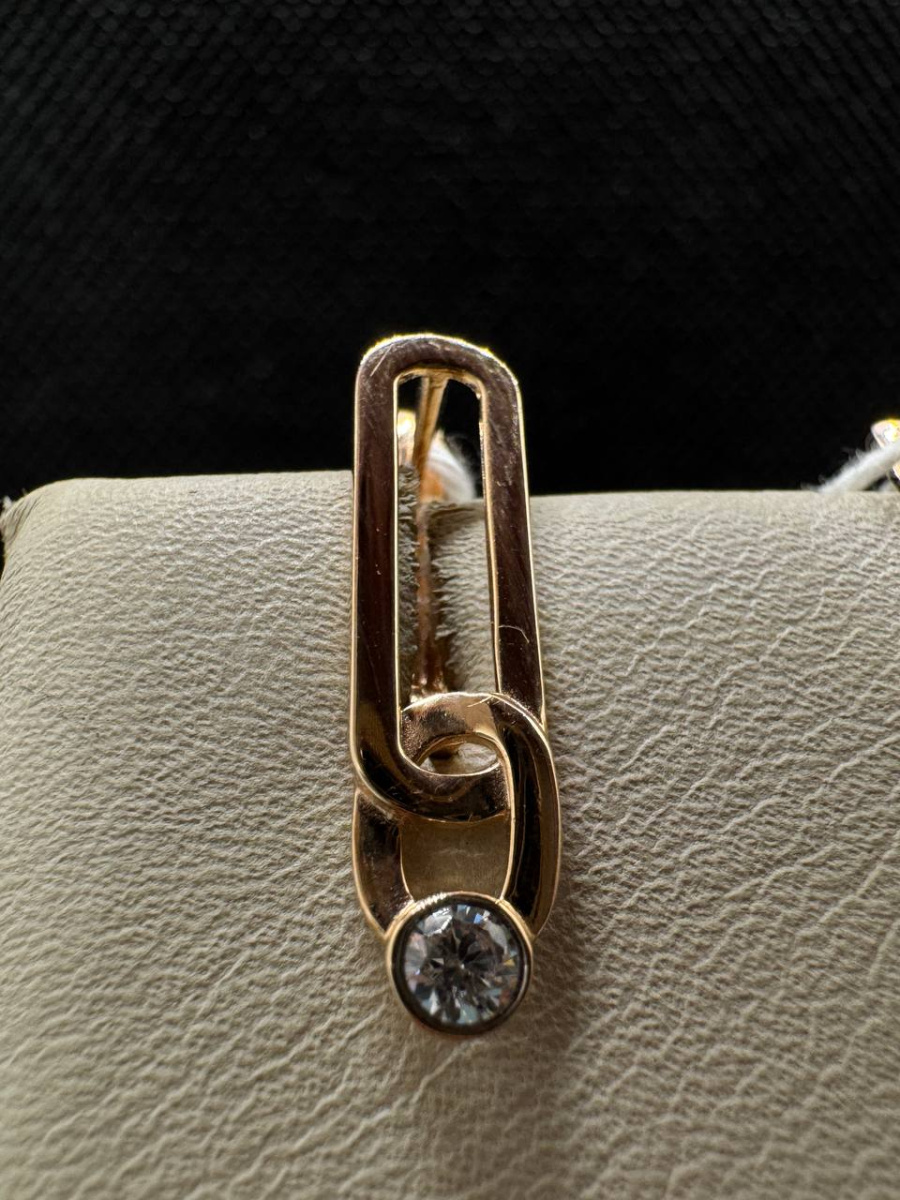 СЕРЬГИ С КАМНЕМ (Au 585)