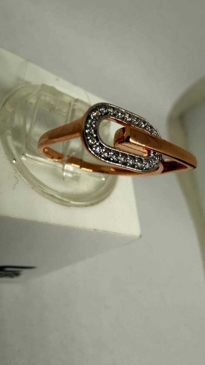 КОЛЬЦО С КАМНЯМИ (Au 585)