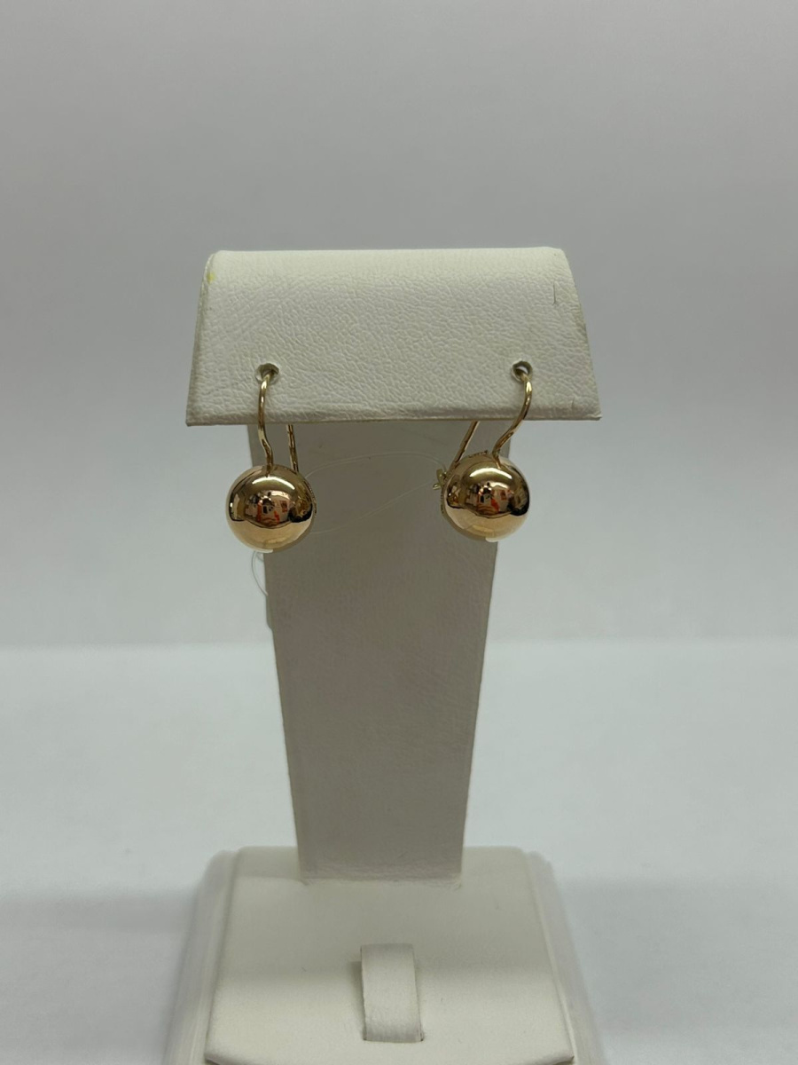 СЕРЬГИ ПЕТЕЛЬКА без камня (Au 585)