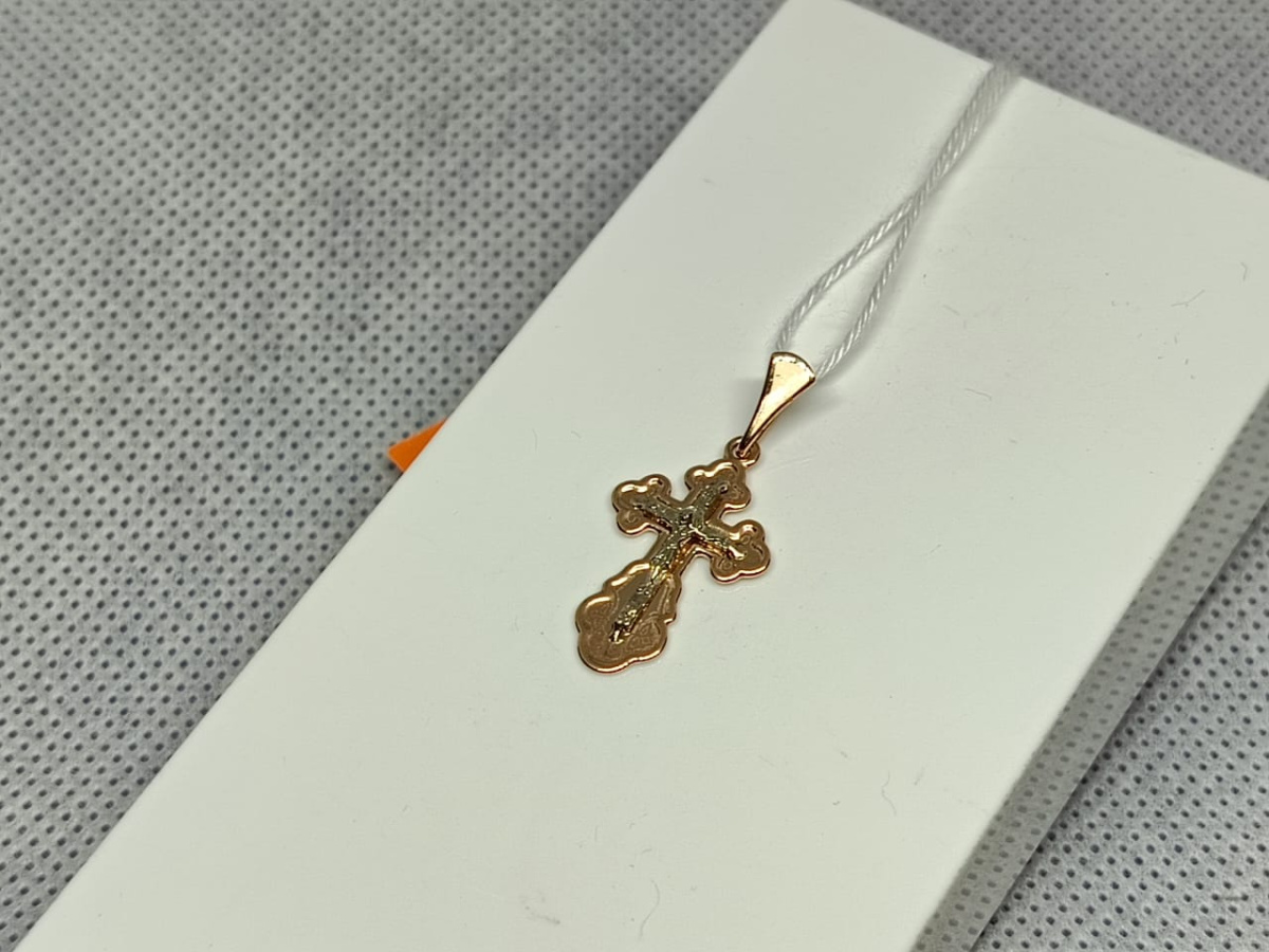 ПОДКБК585 ПОДВЕСКА КРЕСТ БЕЗ КАМНЯ (Au 585)