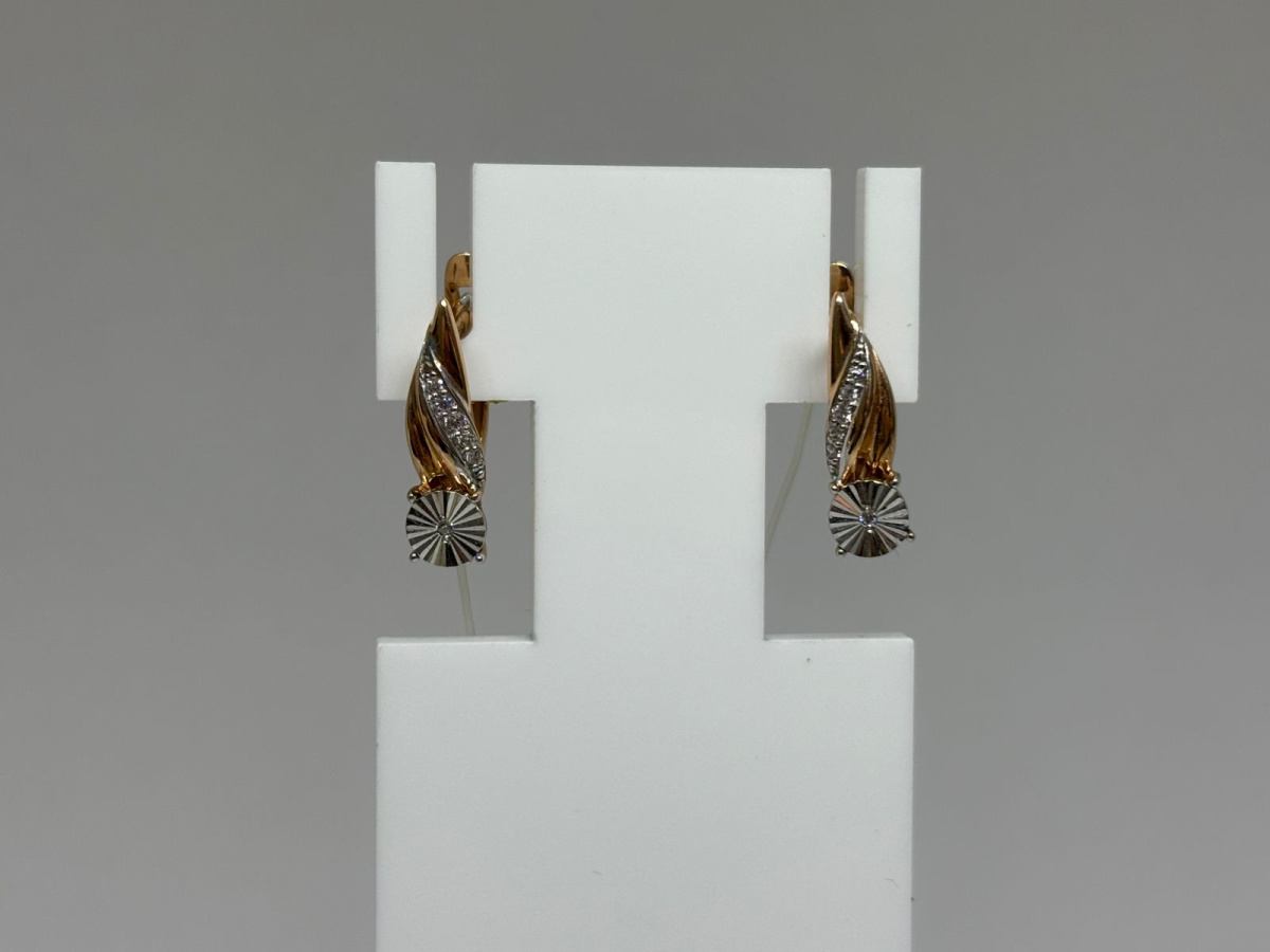 08-52-0102-00 СЕРЬГИ С КАМНЯМИ (Au 585)