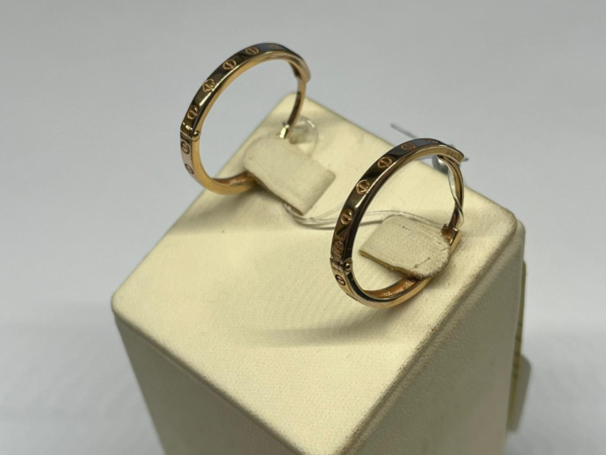 СЕРЬГИ КОНГО без камня (Au 585)