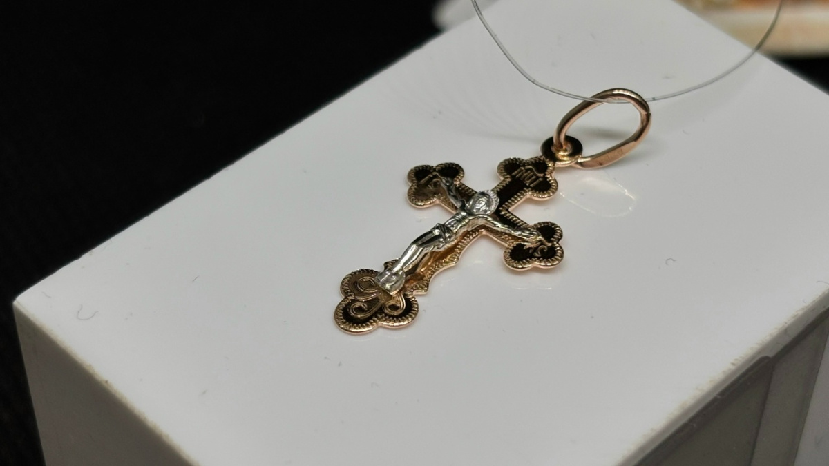 ПОДВЕСКА КРЕСТ (Au 585)