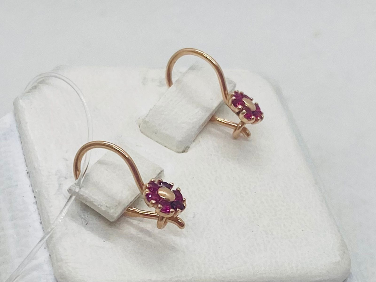 СЕРЬГИ С КАМНЯМИ (Au 585)