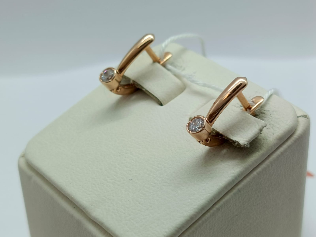 СЕРЬГИ С КАМНЕМ (Au 585)